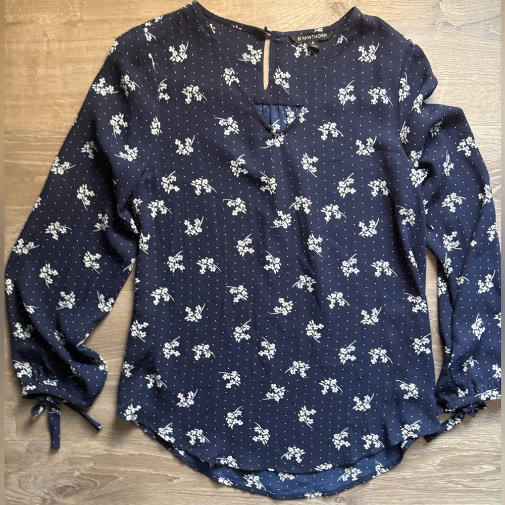 41 Hawthorn Navy Floral Blouse